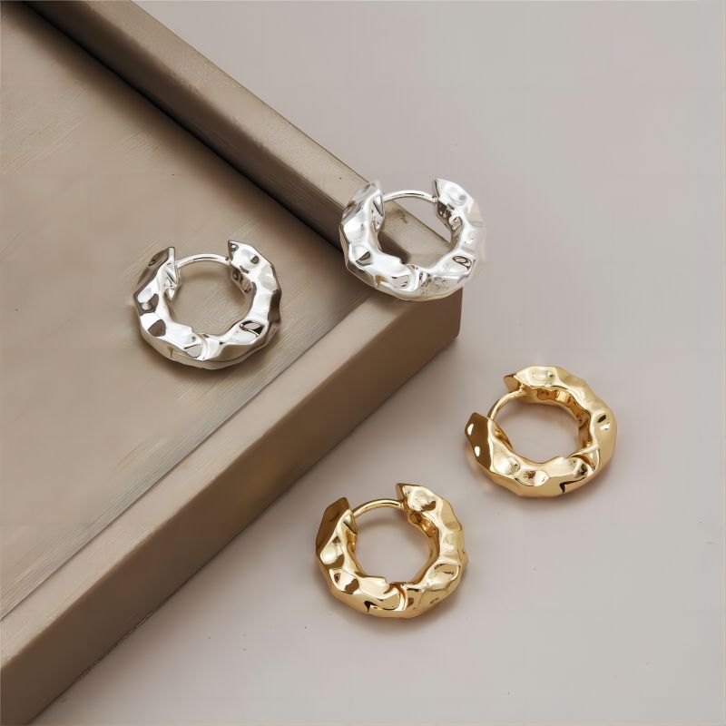 1 Paire Décontractée Commuer Cercle Placage Le Cuivre Plaqué Or 18k Des Boucles D'oreilles display picture 1