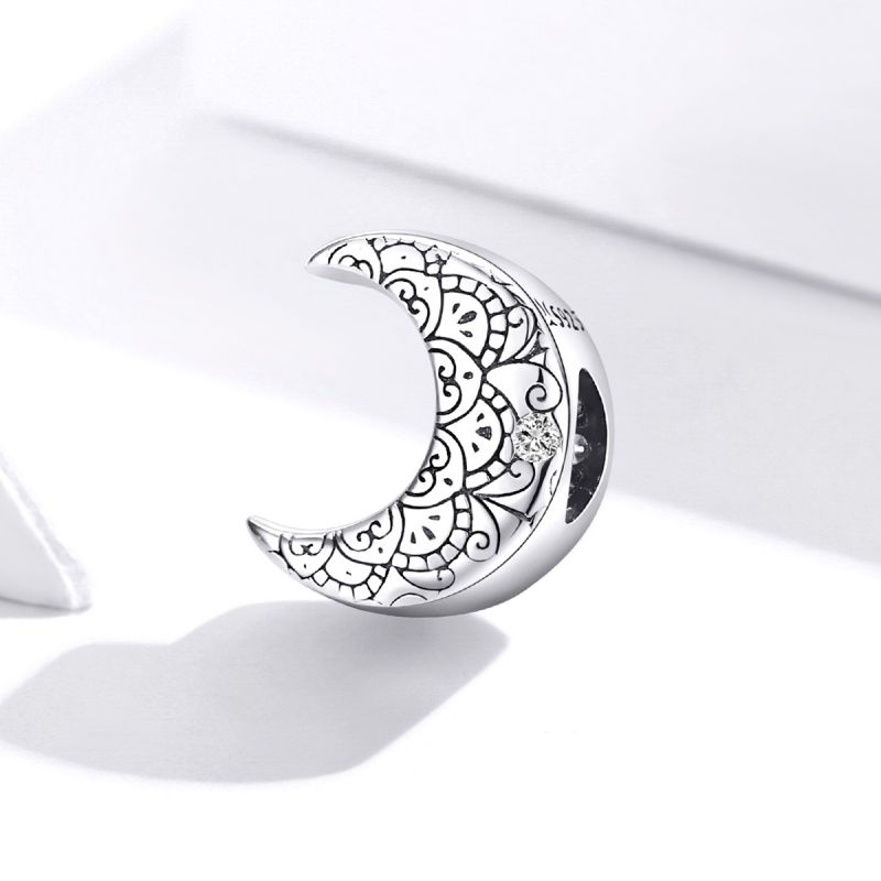 Casual Shiny Star Moon Sterling Silver Inlay Zircon Jewelry Accessories display picture 5