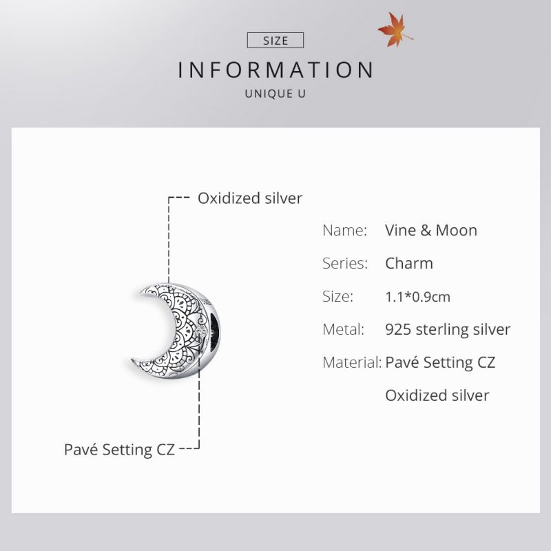 غير رسمي لامع نجمة القمر الفضة الاسترليني ترصيع الزركون اكسسوارات المجوهرات display picture 6