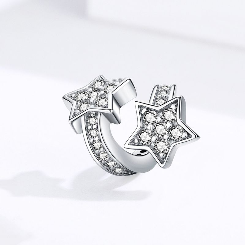 Casual Shiny Star Moon Sterling Silver Inlay Zircon Jewelry Accessories display picture 25