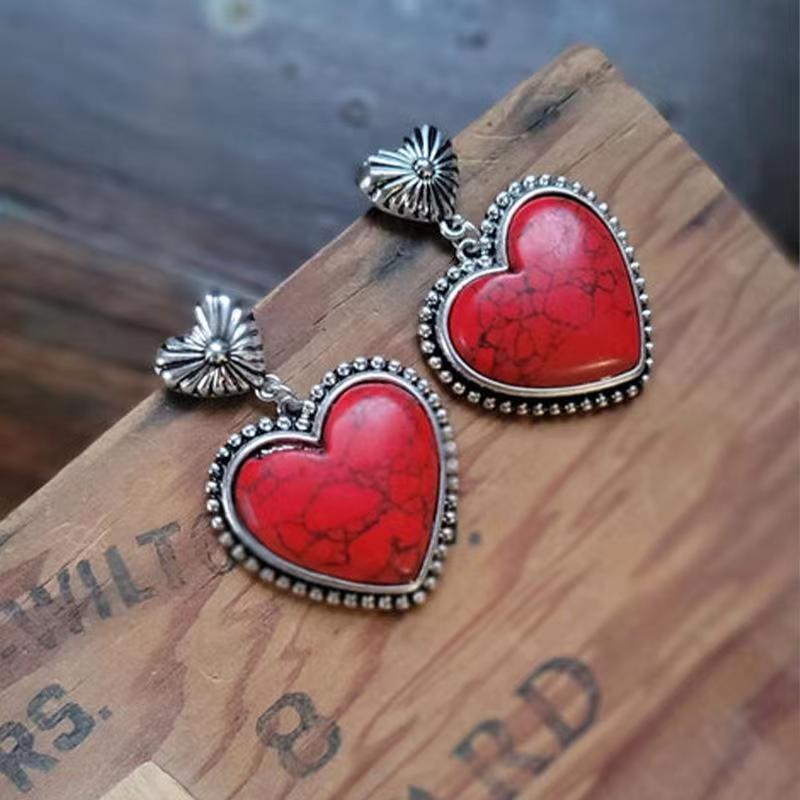 Wholesale Jewelry Commute Heart Shape Alloy Drop Earrings display picture 2