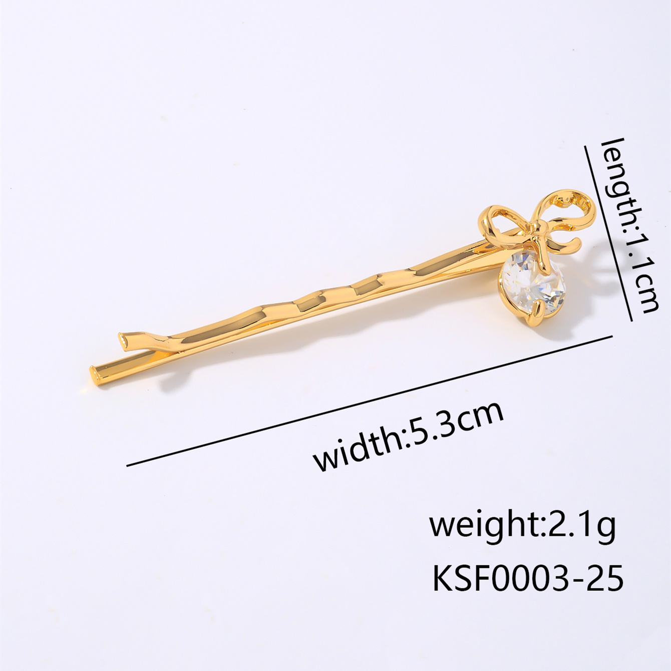 Ig Style Cute Sweet Bow Knot Copper Inlay Zircon Hair Clip display picture 1