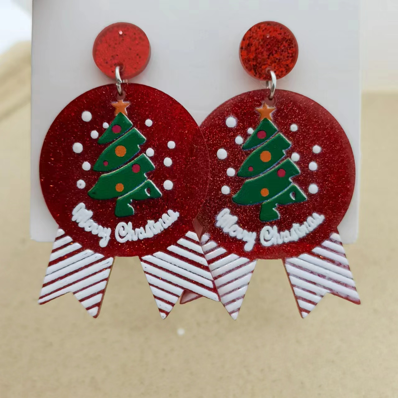 Wholesale Jewelry Cartoon Style Snowman Arylic Drop Earrings display picture 2