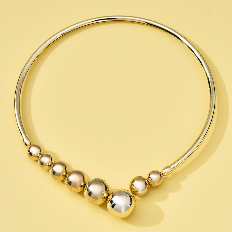 Wholesale Jewelry Simple Style Round Iron Artificial Pearls Polishing Plating Inlay Choker display picture 8