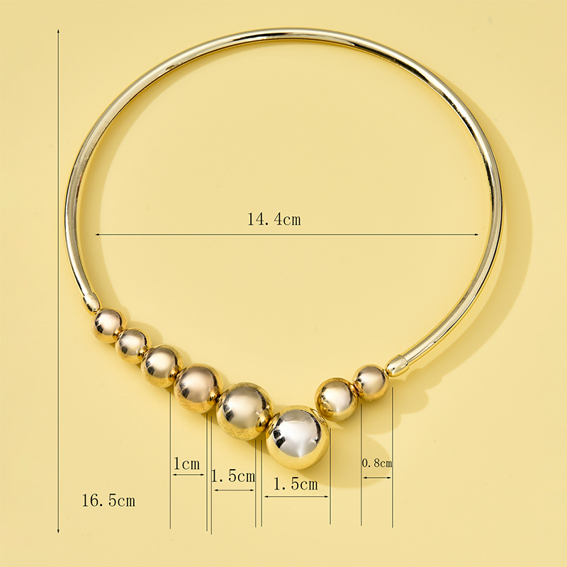 Wholesale Jewelry Simple Style Round Iron Artificial Pearls Polishing Plating Inlay Choker display picture 9