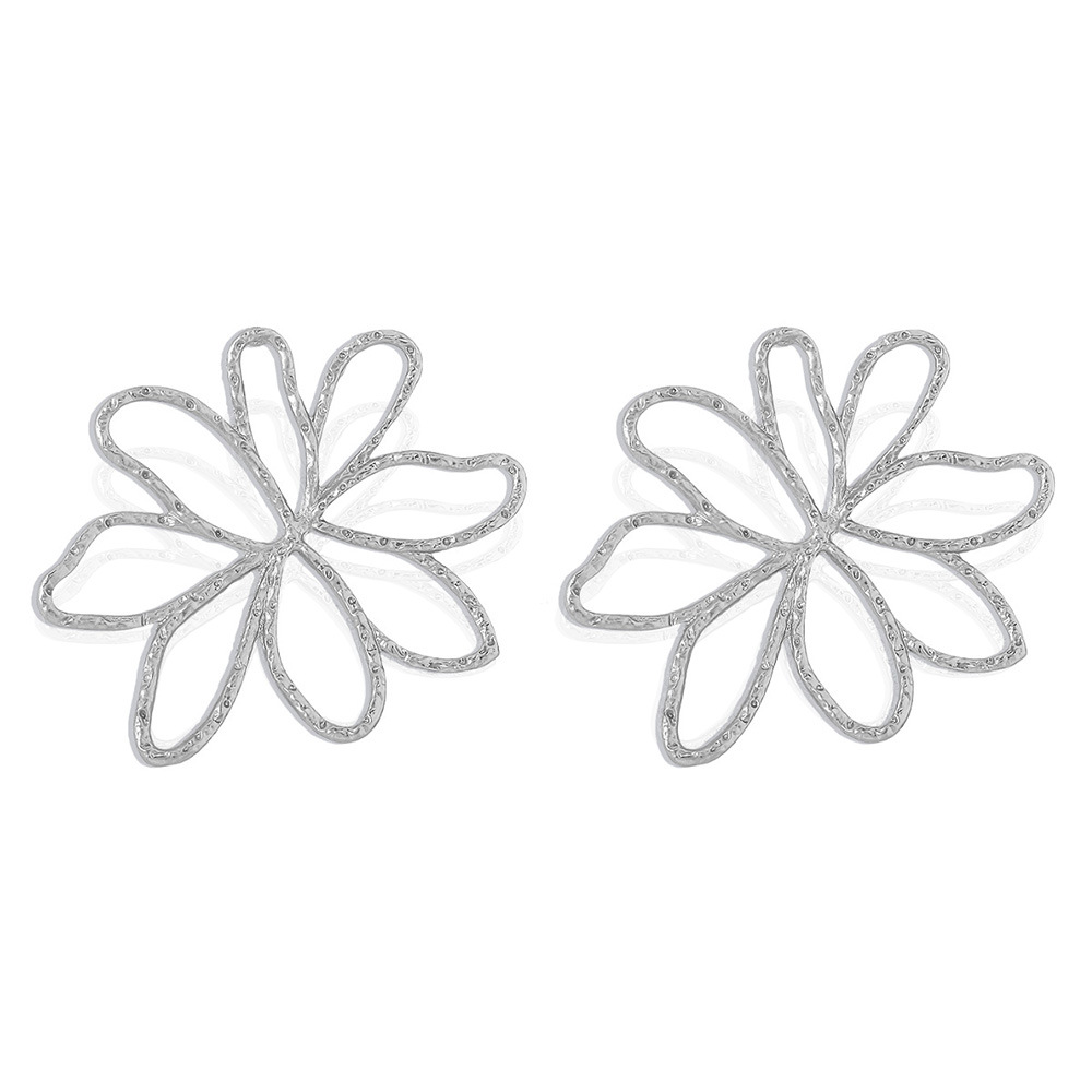 Wholesale Jewelry Vacation Simple Style Flower Metal Plating Drop Earrings display picture 4