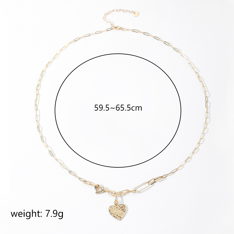 Ig-stil Herzform Süßwasserperle Kupfer 18 Karat Vergoldet Künstlicher Diamant Halskette Mit Anhänger In Masse display picture 1