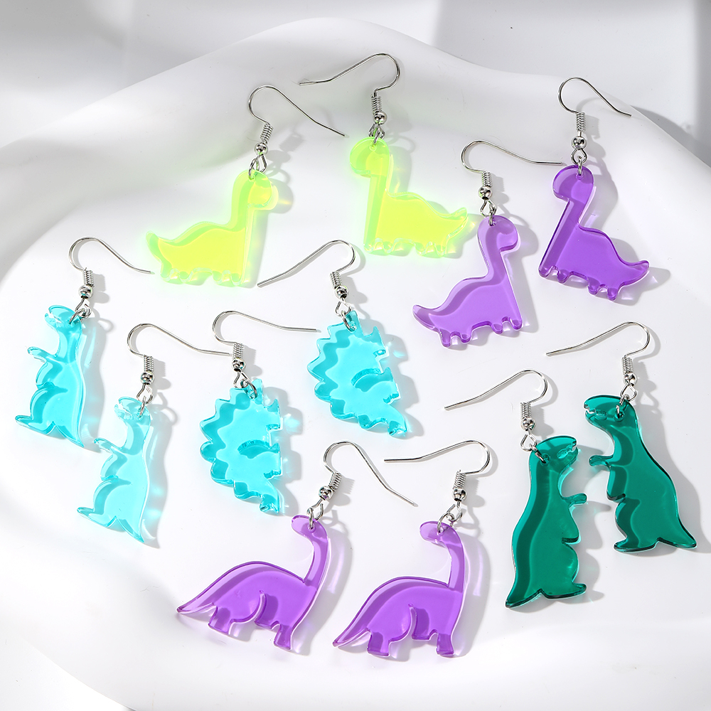 Wholesale Jewelry Cute Simple Style Dinosaur Arylic Drop Earrings display picture 8