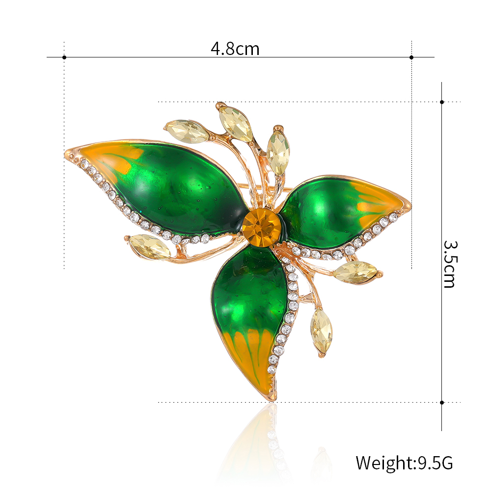 Retro Flower Alloy Inlay Rhinestones Women's Brooches display picture 3