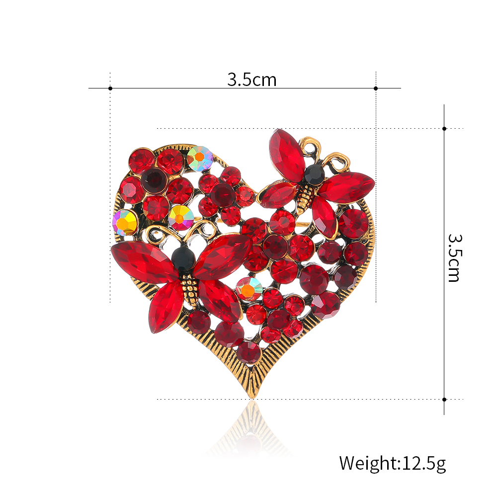 Retro Flower Alloy Inlay Rhinestones Women's Brooches display picture 7
