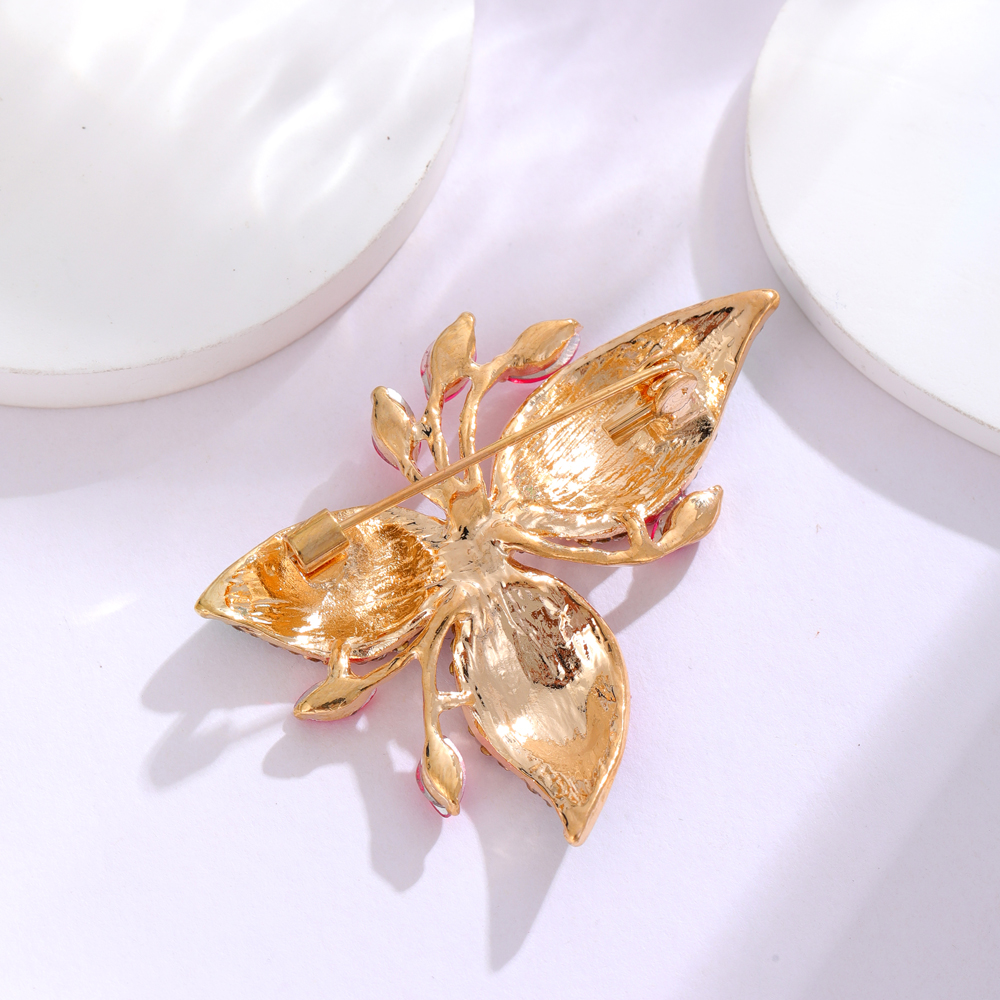 Retro Flower Alloy Inlay Rhinestones Women's Brooches display picture 4