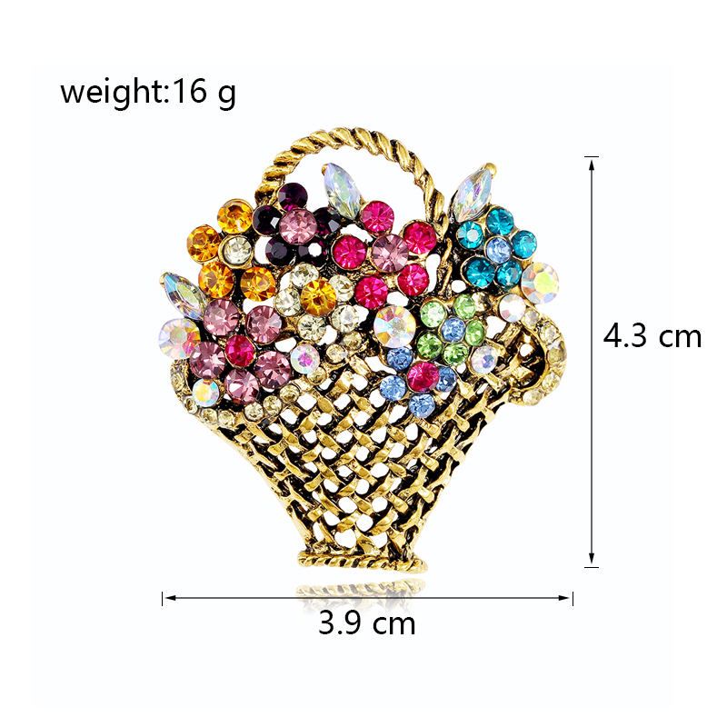 Retro Flower Alloy Inlay Rhinestones Women's Brooches display picture 14