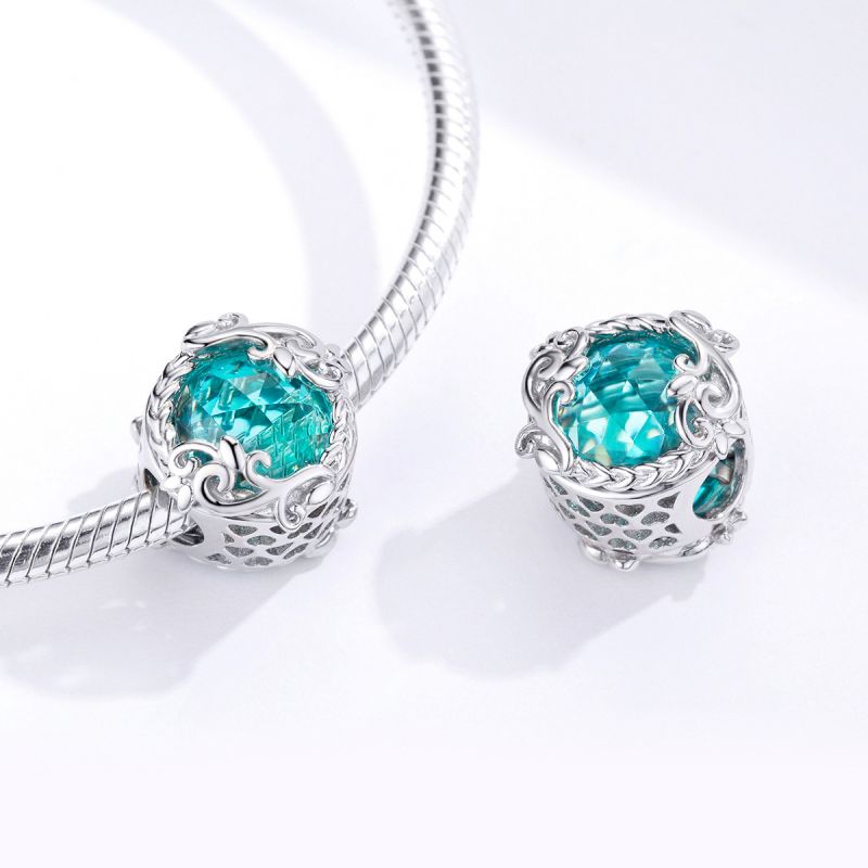Simple Style Shiny Cactus Floral Sterling Silver Inlay Zircon Jewelry Accessories display picture 3