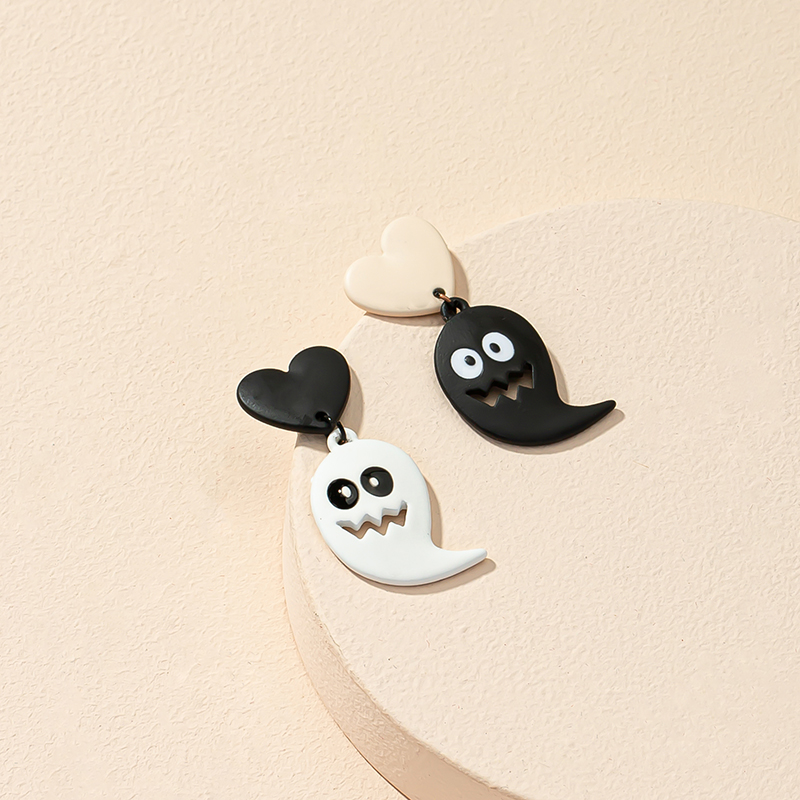 1 Pair Funny Simple Style Grimace Alloy Drop Earrings display picture 4