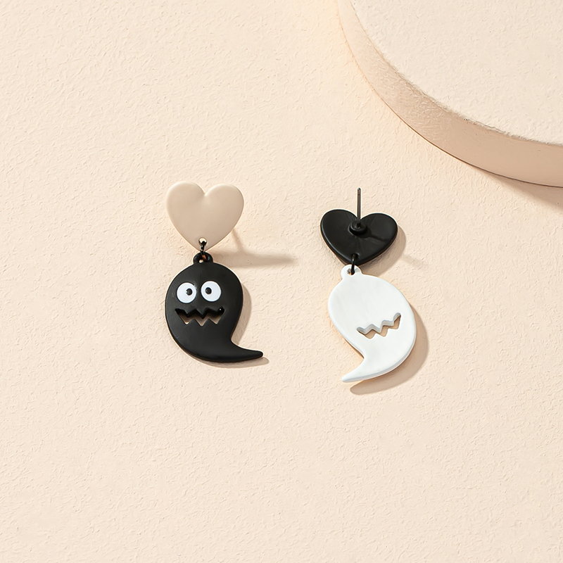 1 Pair Funny Simple Style Grimace Alloy Drop Earrings display picture 3