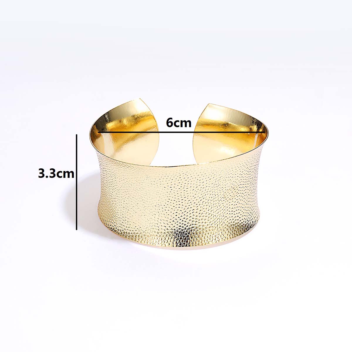 Casual Simple Style Solid Color Copper Indentation Plating 18k Gold Plated Bangle display picture 1
