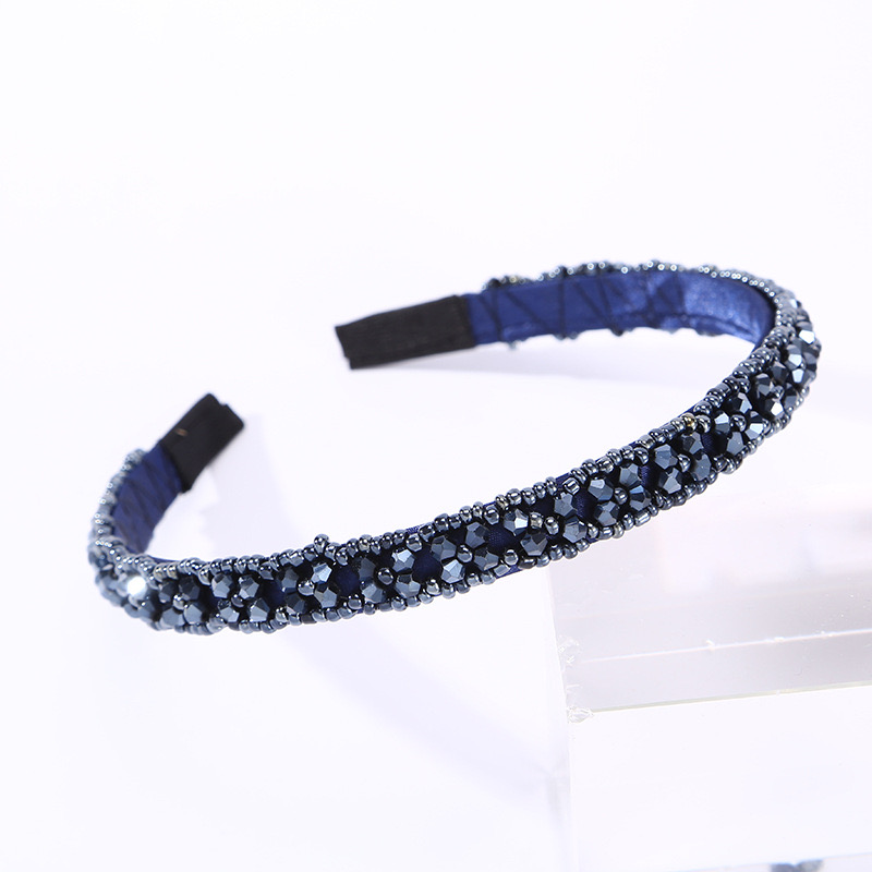 Women's Simple Style Shiny Solid Color Plastic Inlay Rhinestones Hair Band display picture 6
