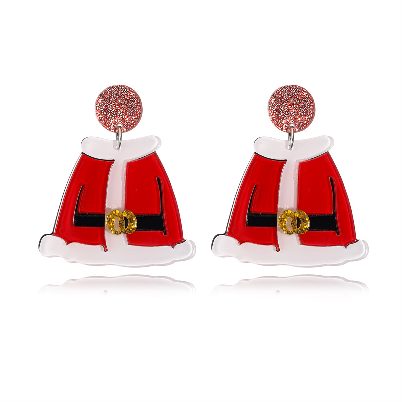 Wholesale Jewelry Vintage Style Christmas Tree Santa Claus Elk Arylic Sequins Drop Earrings display picture 8