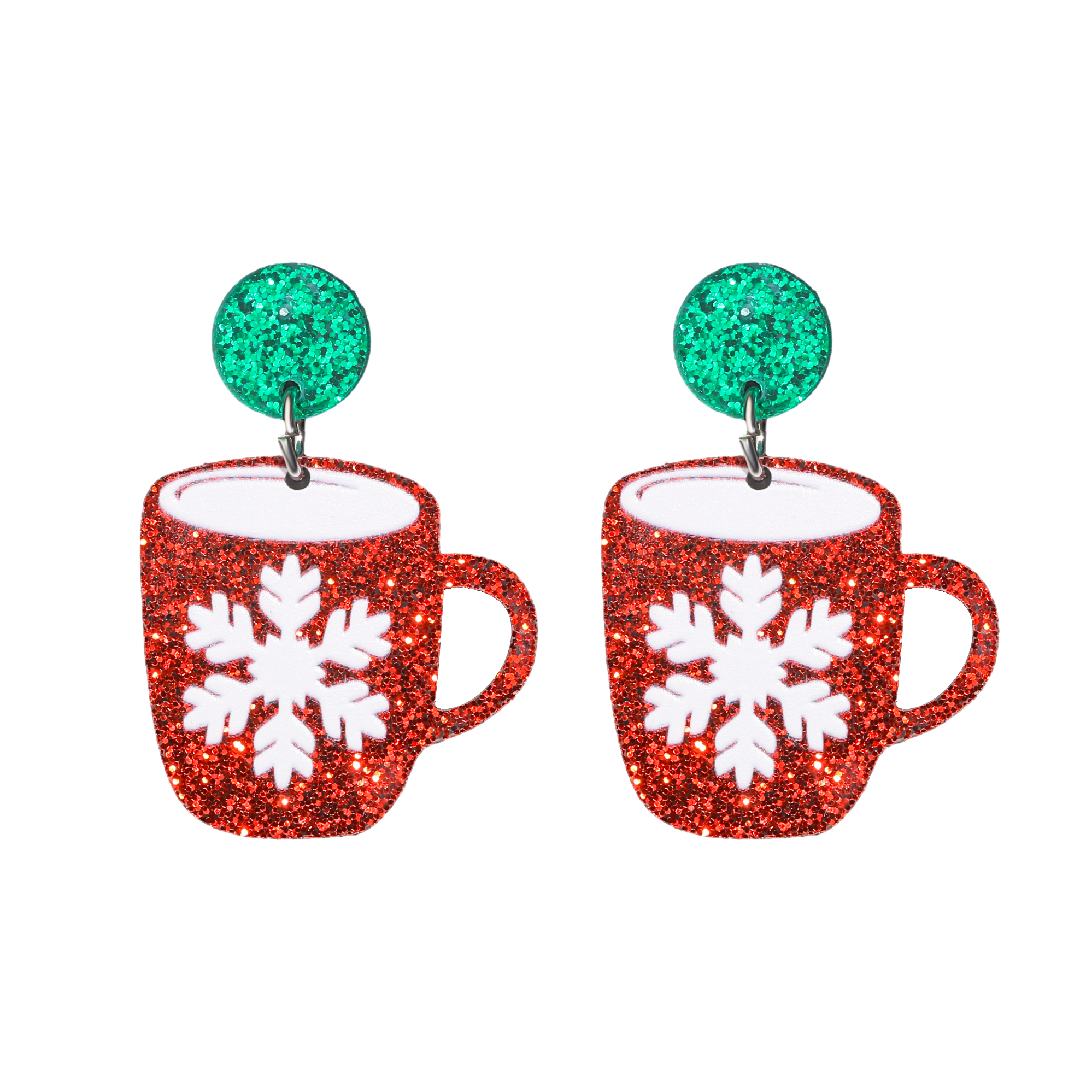 Wholesale Jewelry Vintage Style Christmas Tree Santa Claus Elk Arylic Sequins Drop Earrings display picture 12