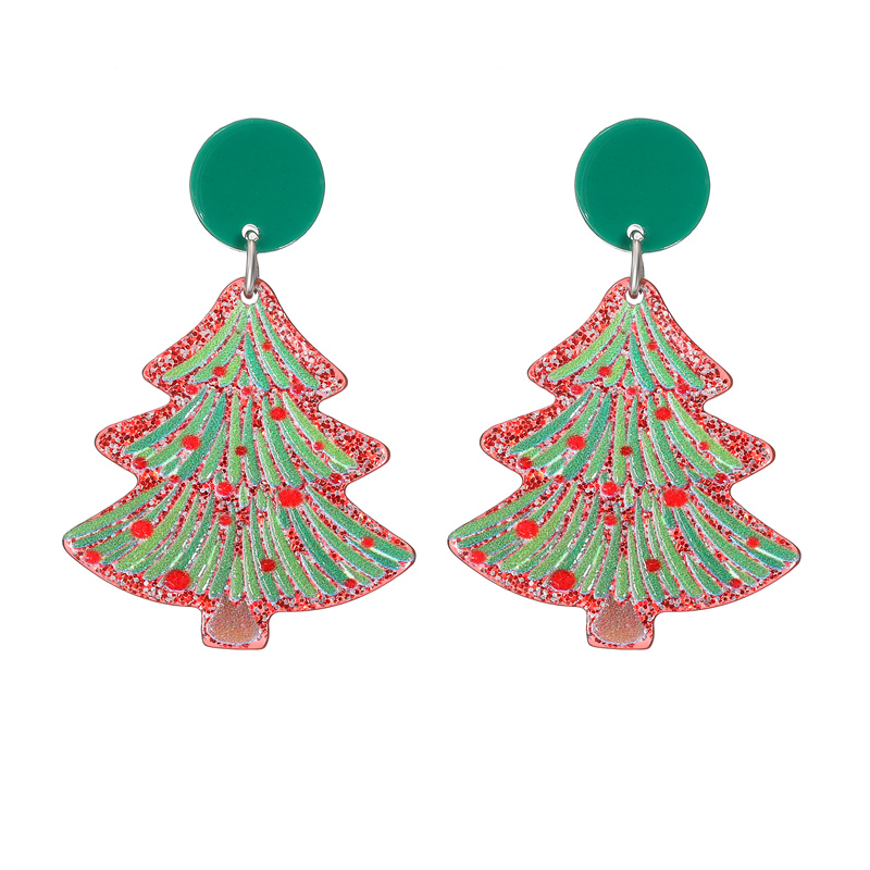 Wholesale Jewelry Vintage Style Christmas Tree Arylic No Inlaid Drop Earrings display picture 12