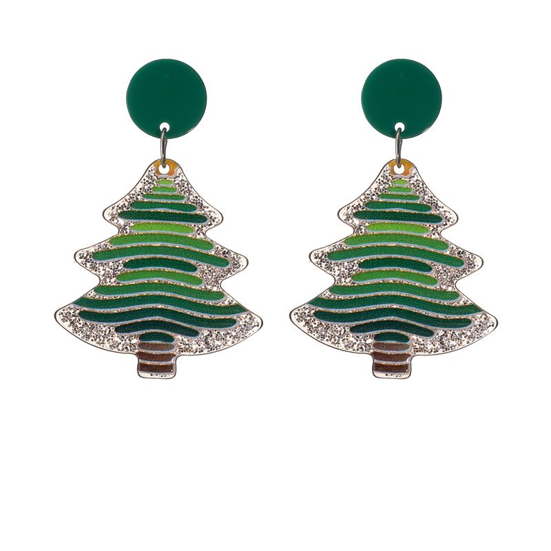 Wholesale Jewelry Vintage Style Christmas Tree Arylic No Inlaid Drop Earrings display picture 13