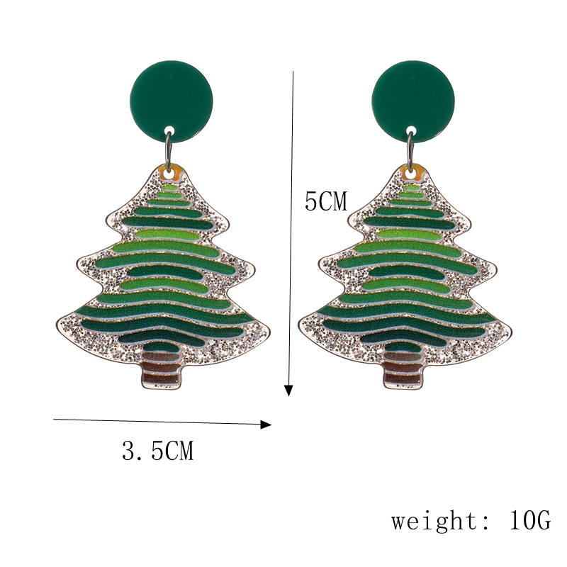 Wholesale Jewelry Vintage Style Christmas Tree Arylic No Inlaid Drop Earrings display picture 3