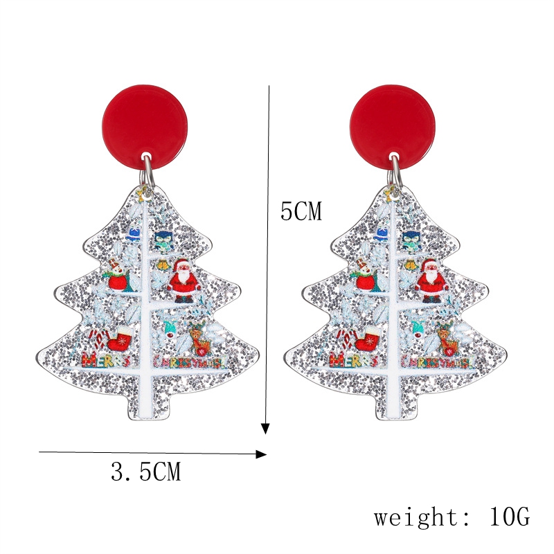 Wholesale Jewelry Vintage Style Christmas Tree Arylic No Inlaid Drop Earrings display picture 4
