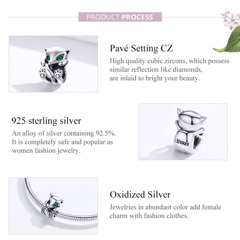 Casual Shiny Fox Unicorn Sterling Silver Inlay Zircon Jewelry Accessories display picture 2