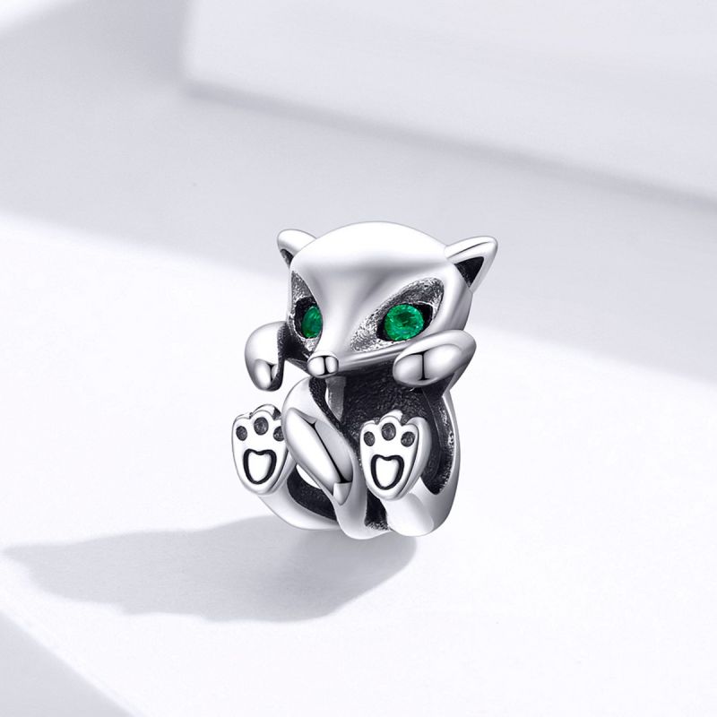 Casual Shiny Fox Unicorn Sterling Silver Inlay Zircon Jewelry Accessories display picture 4