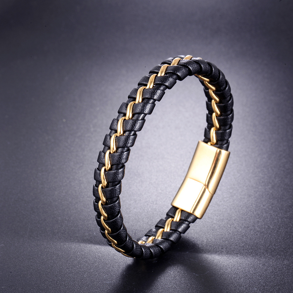 Classic Style Geometric Stainless Steel 18K Gold Plated None Bangle In Bulk display picture 1
