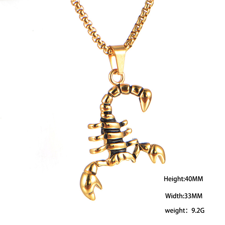 1 Piece Stainless Steel None 18K Gold Plated Scorpion display picture 1