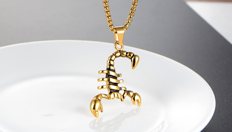 1 Piece Stainless Steel None 18K Gold Plated Scorpion display picture 2