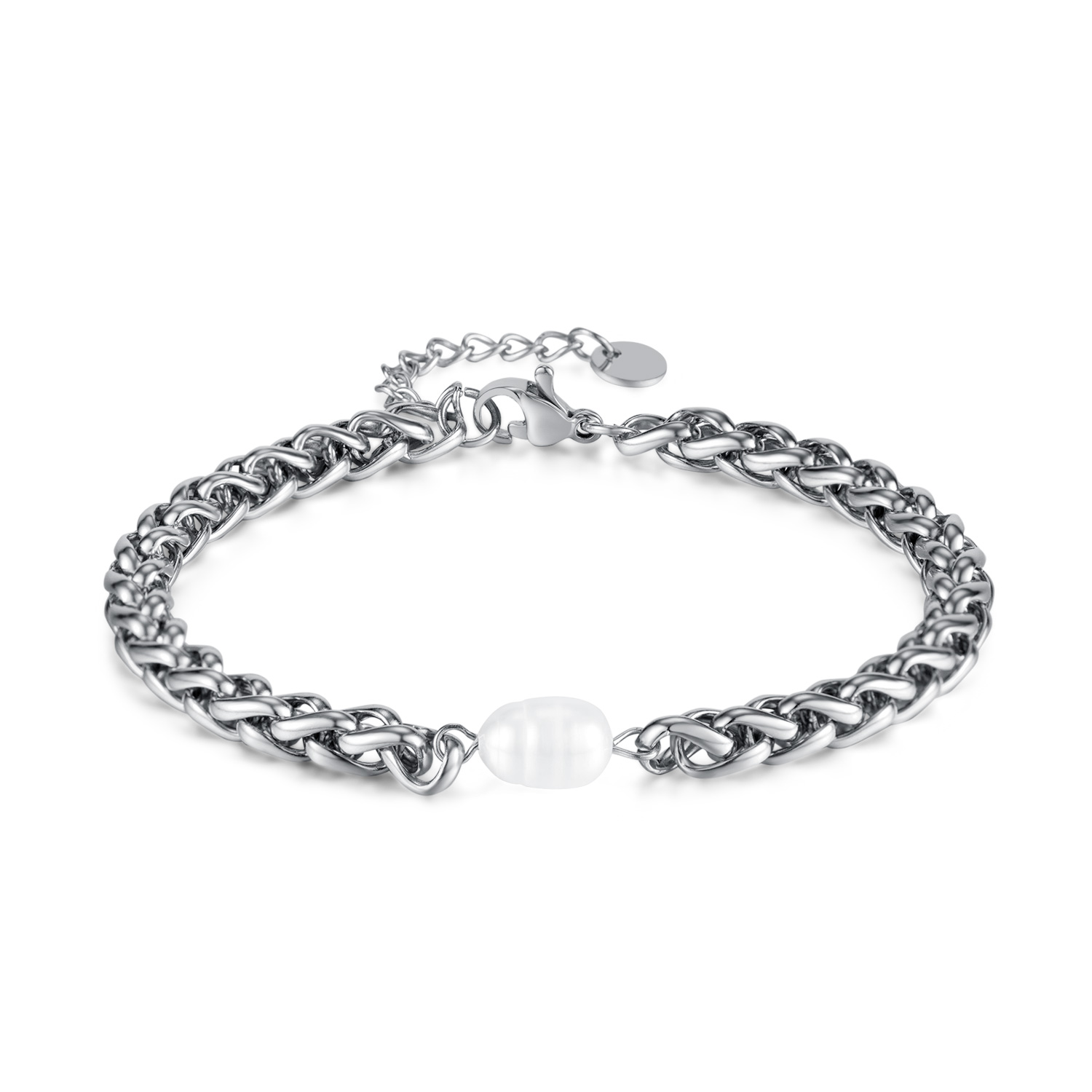 Style Simple Perle Acier Inoxydable 304 Perle D'eau Douce Perle D'eau Douce Bracelets En Masse display picture 1