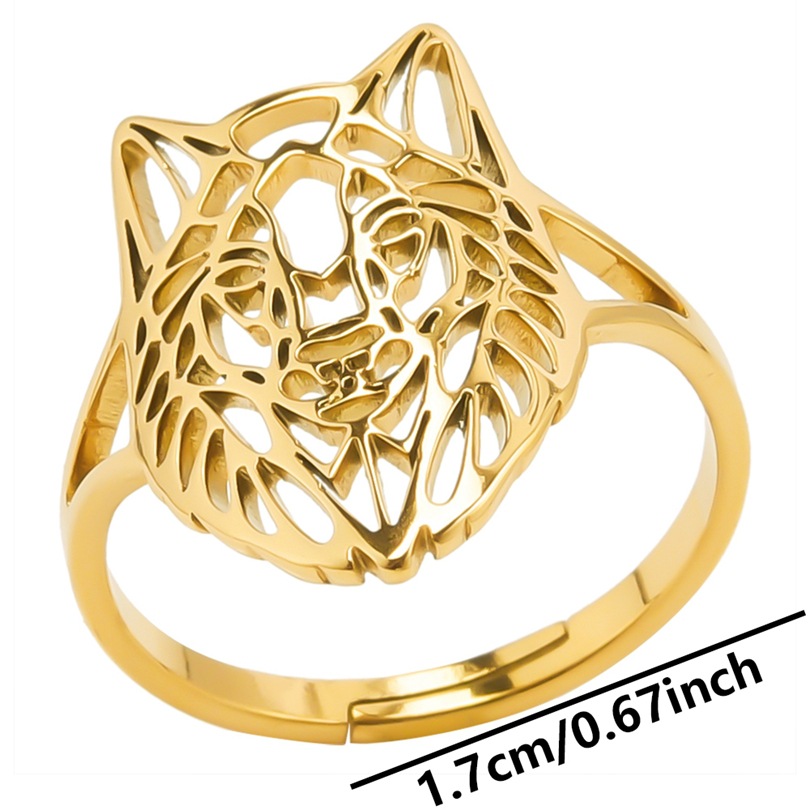 Wholesale Commute Animal Stainless Steel Open Rings display picture 5