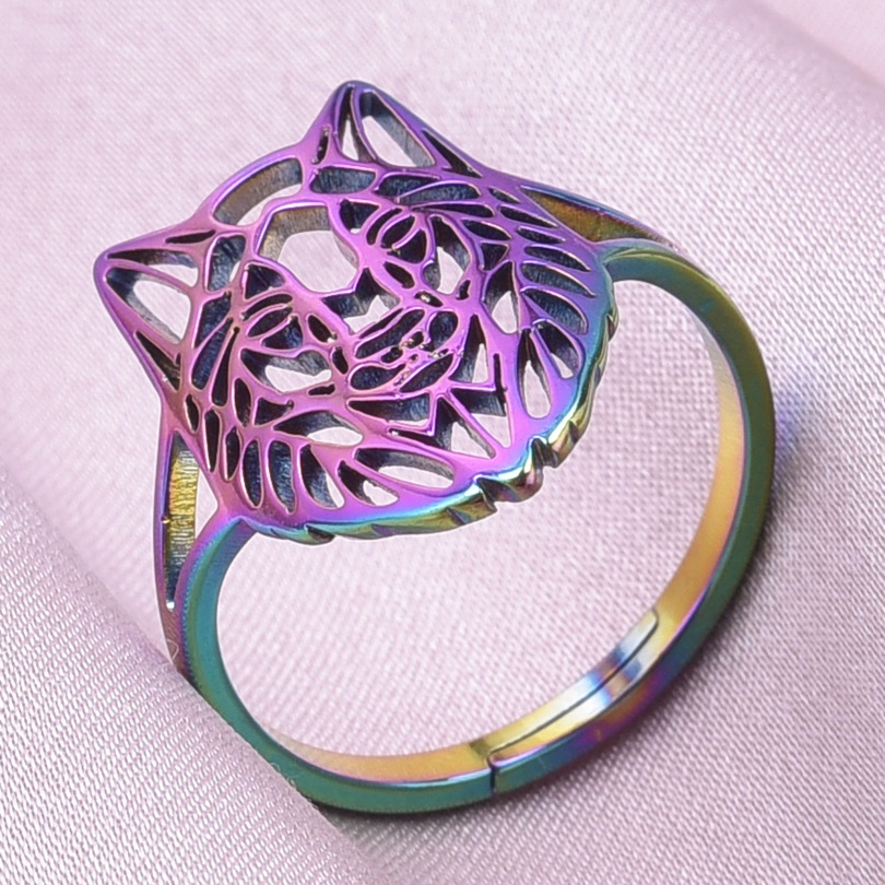 Wholesale Commute Animal Stainless Steel Open Rings display picture 8