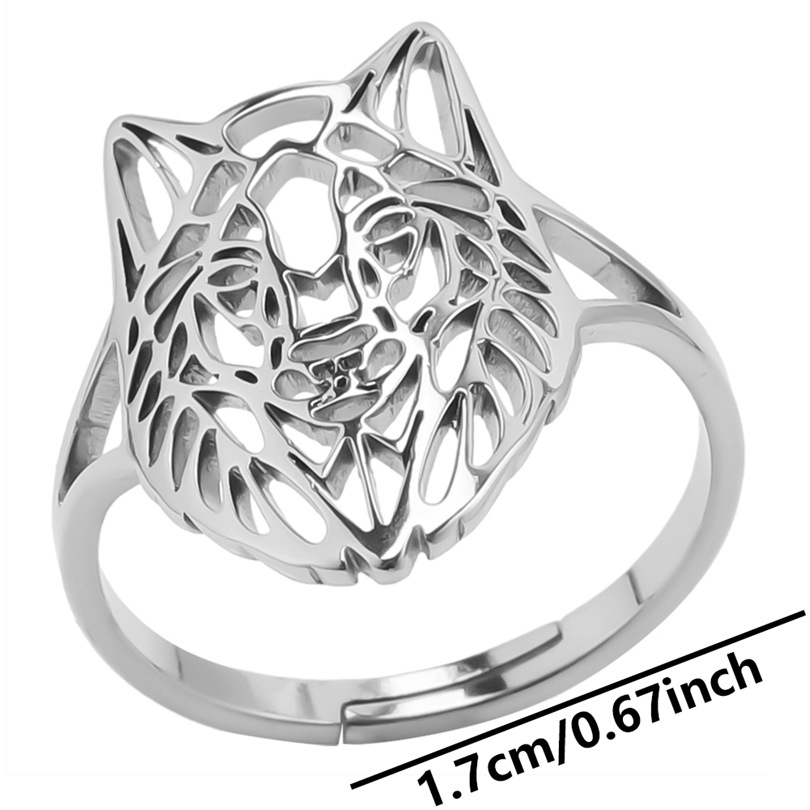 Wholesale Commute Animal Stainless Steel Open Rings display picture 9