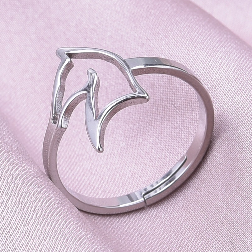 Wholesale Casual Geometric Stainless Steel Open Rings display picture 10