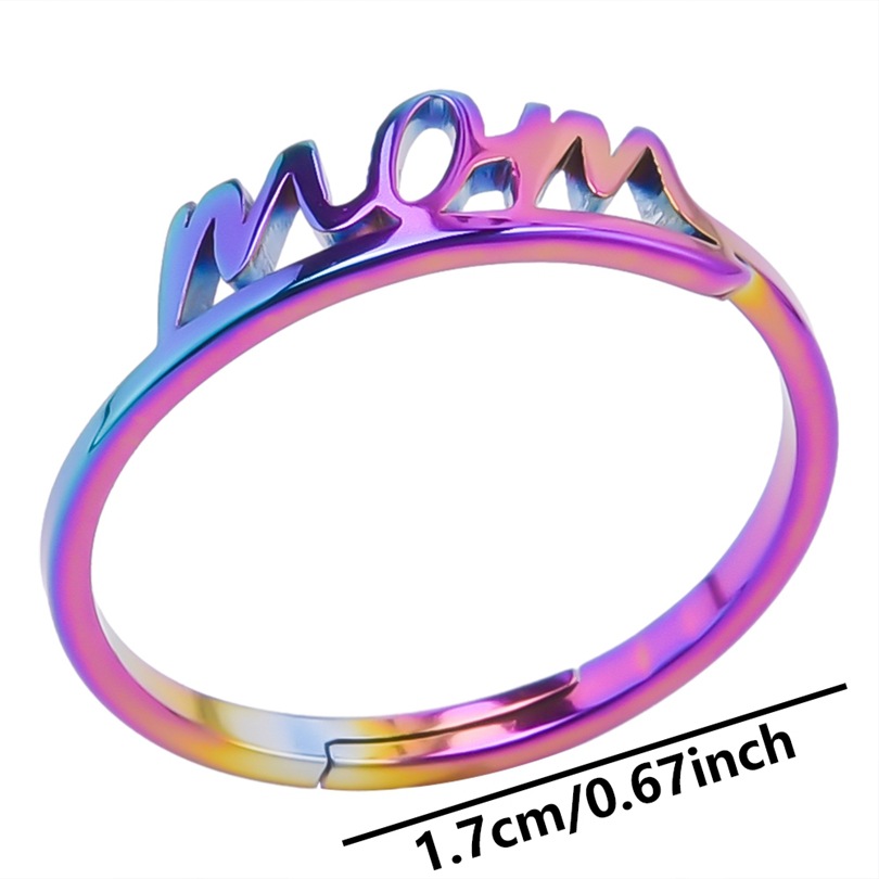 Wholesale Simple Style Letter Stainless Steel Open Rings display picture 6