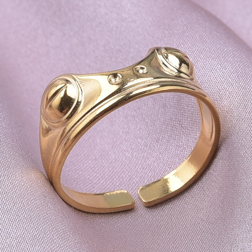 Wholesale Basic Geometric Stainless Steel Plating Open Rings display picture 6