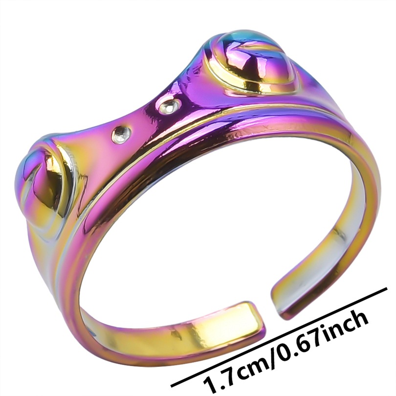 Wholesale Basic Geometric Stainless Steel Plating Open Rings display picture 7
