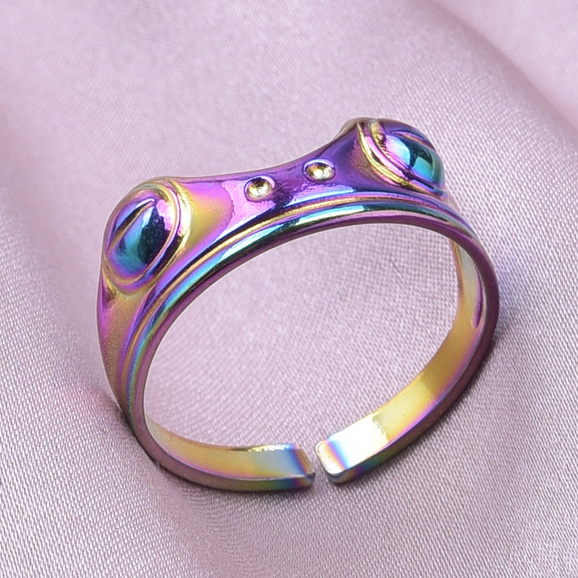Wholesale Basic Geometric Stainless Steel Plating Open Rings display picture 8