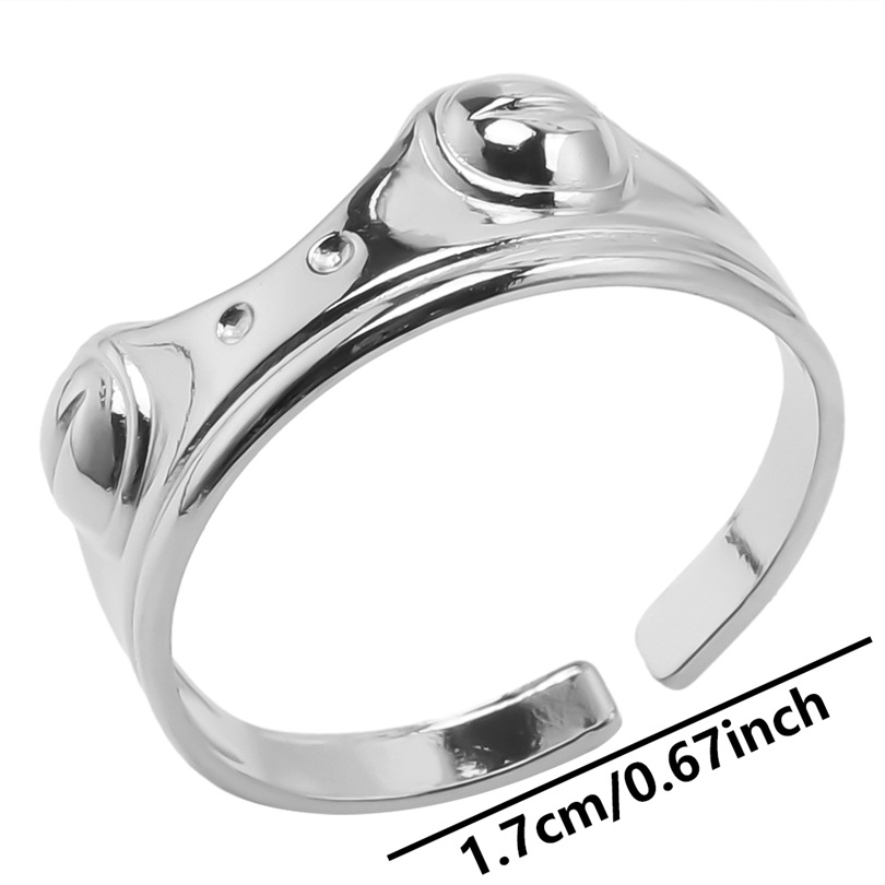 Wholesale Basic Geometric Stainless Steel Plating Open Rings display picture 9