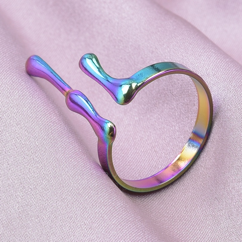 Wholesale Basic Geometric Stainless Steel Plating Open Rings display picture 8