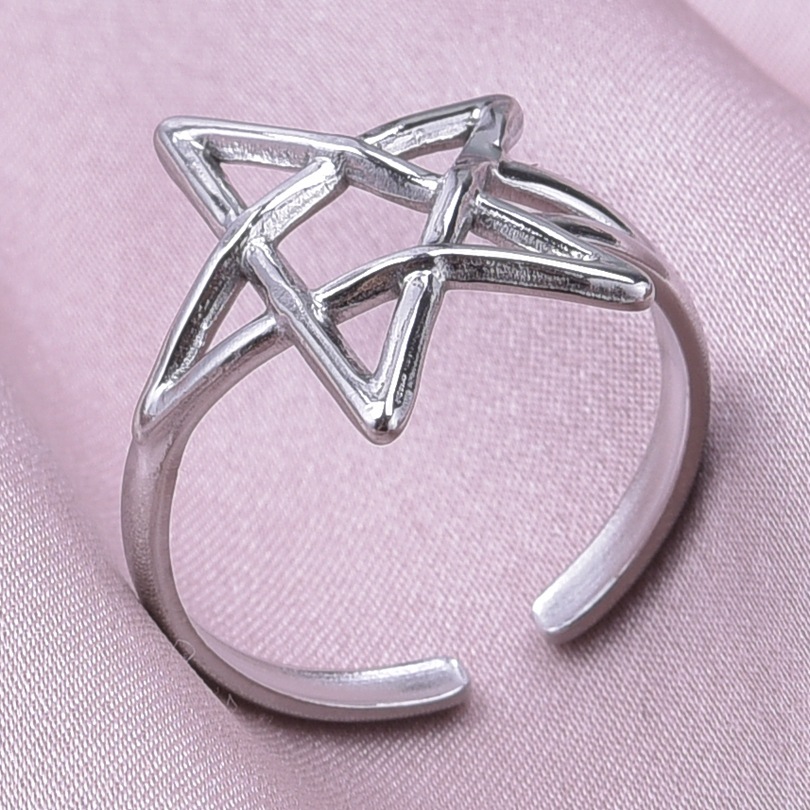 Wholesale Modern Style Star Stainless Steel Plating Open Rings display picture 10