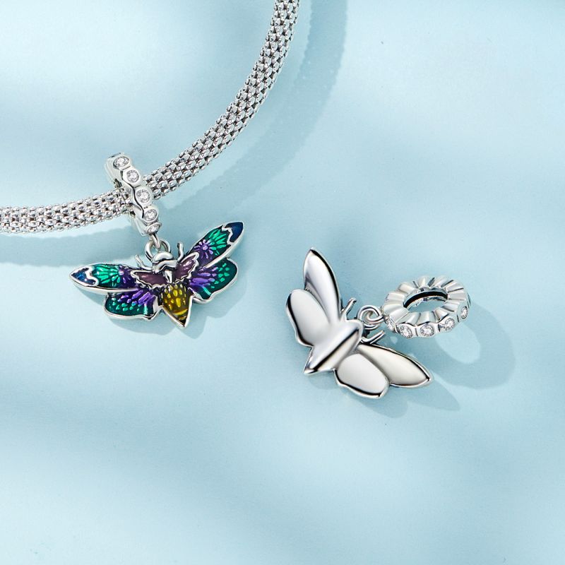 Casual Shiny Bee Sterling Silver Inlay Zircon Jewelry Accessories display picture 13