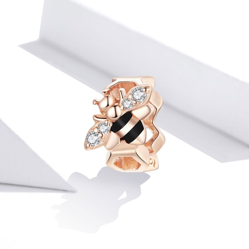 Casual Shiny Bee Sterling Silver Inlay Zircon Jewelry Accessories display picture 24