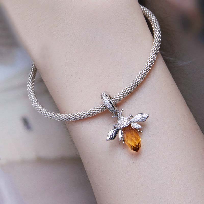 Casual Shiny Bee Sterling Silver Inlay Zircon Jewelry Accessories display picture 46