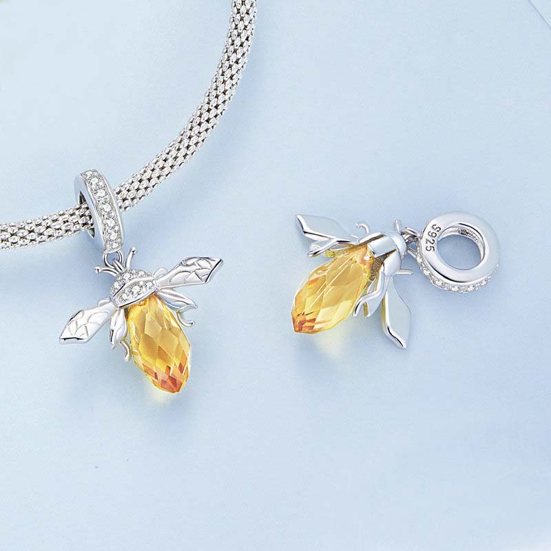 Casual Shiny Bee Sterling Silver Inlay Zircon Jewelry Accessories display picture 47