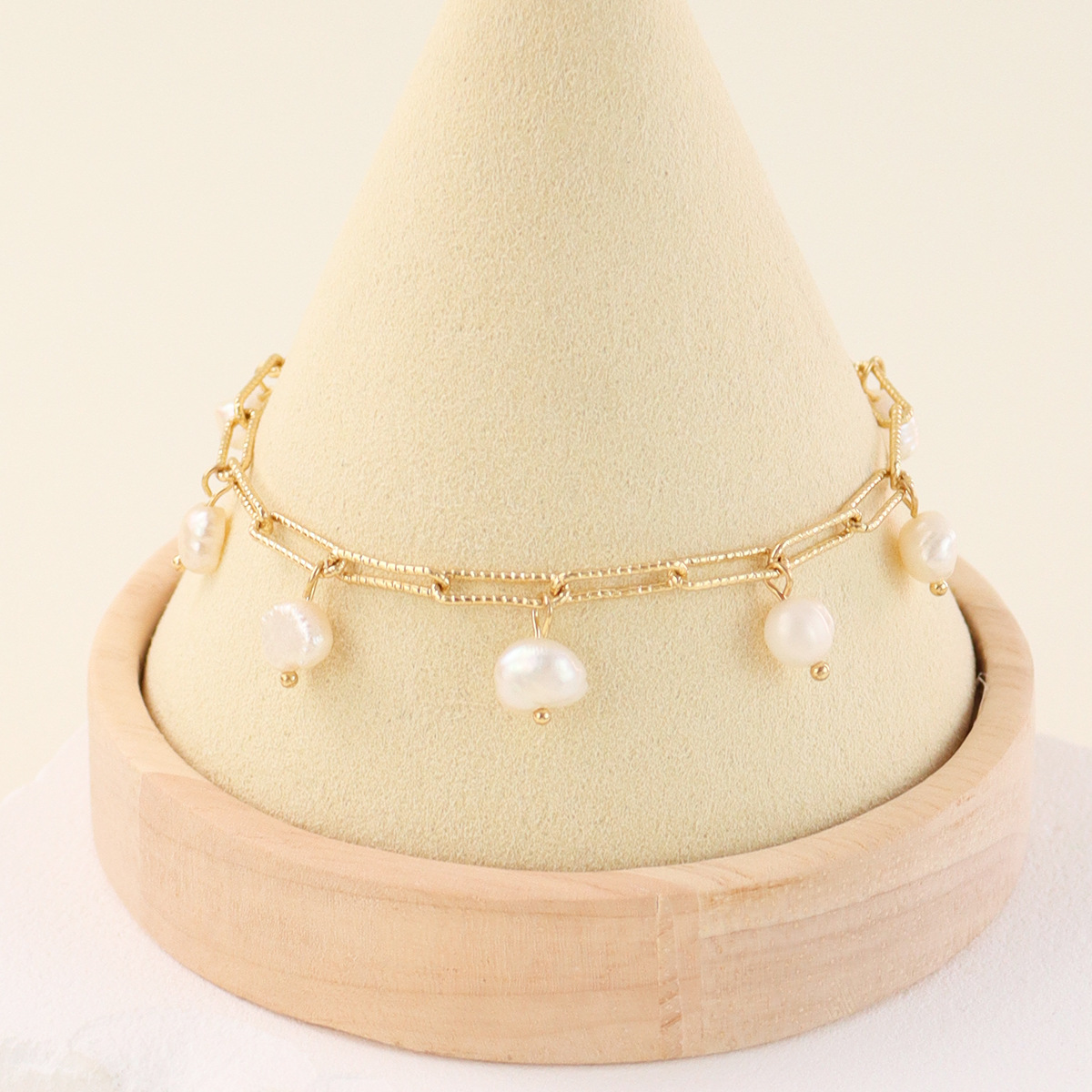 Lady Geometric Freshwater Pearl Necklace display picture 4