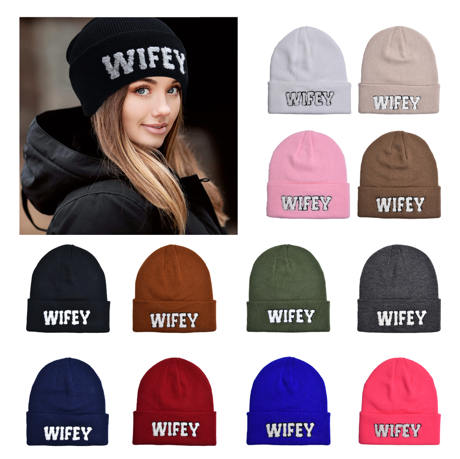 Women's Embroidery Sports Letter Embroidery Eaveless Wool Cap display picture 1